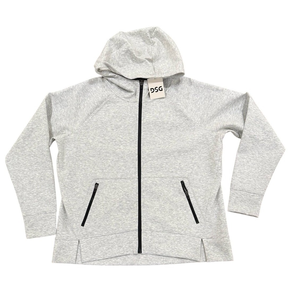 DSG Sport Fleece Full Zip Hoodie Women's Large‎ Light Heather